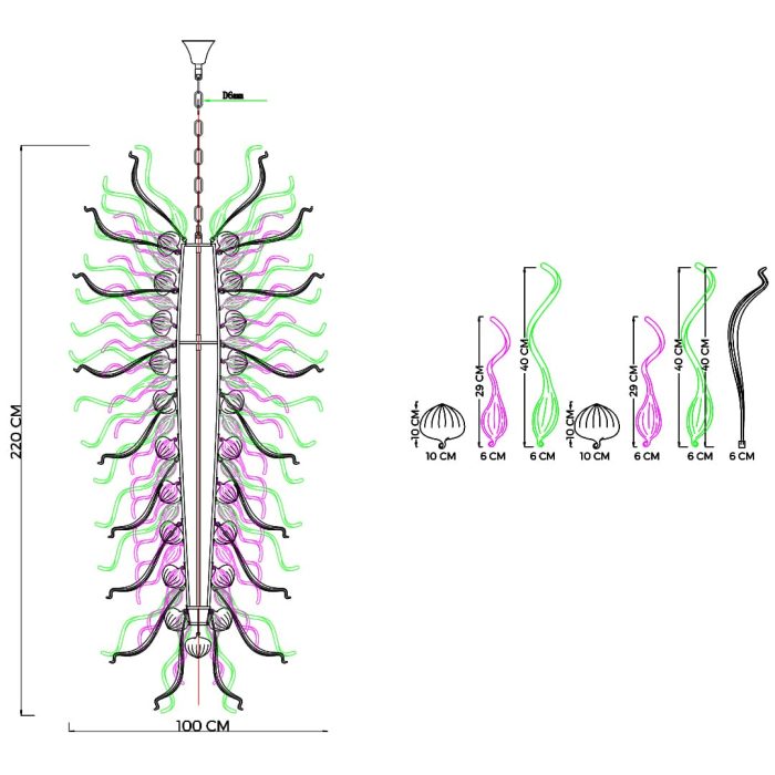 ⁦Decorative Chandelier⁩ - الصورة ⁦2⁩