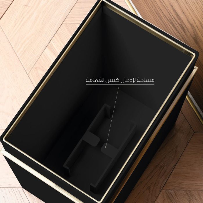 ⁦سلة المهملات باللون الأسود⁩ - الصورة ⁦2⁩